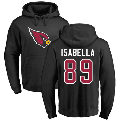 Arizona Cardinals Men Black Andy Isabella Name And Number Logo NFL Football 89 Pullover Hoodie Sweatshirts